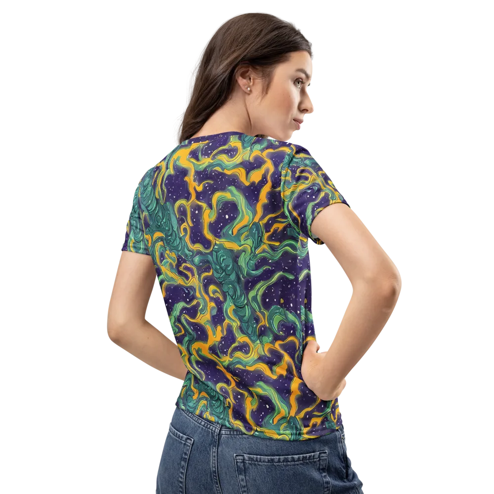 Viridian Eclipse on Women's Crew Neck T-Shirt — Back