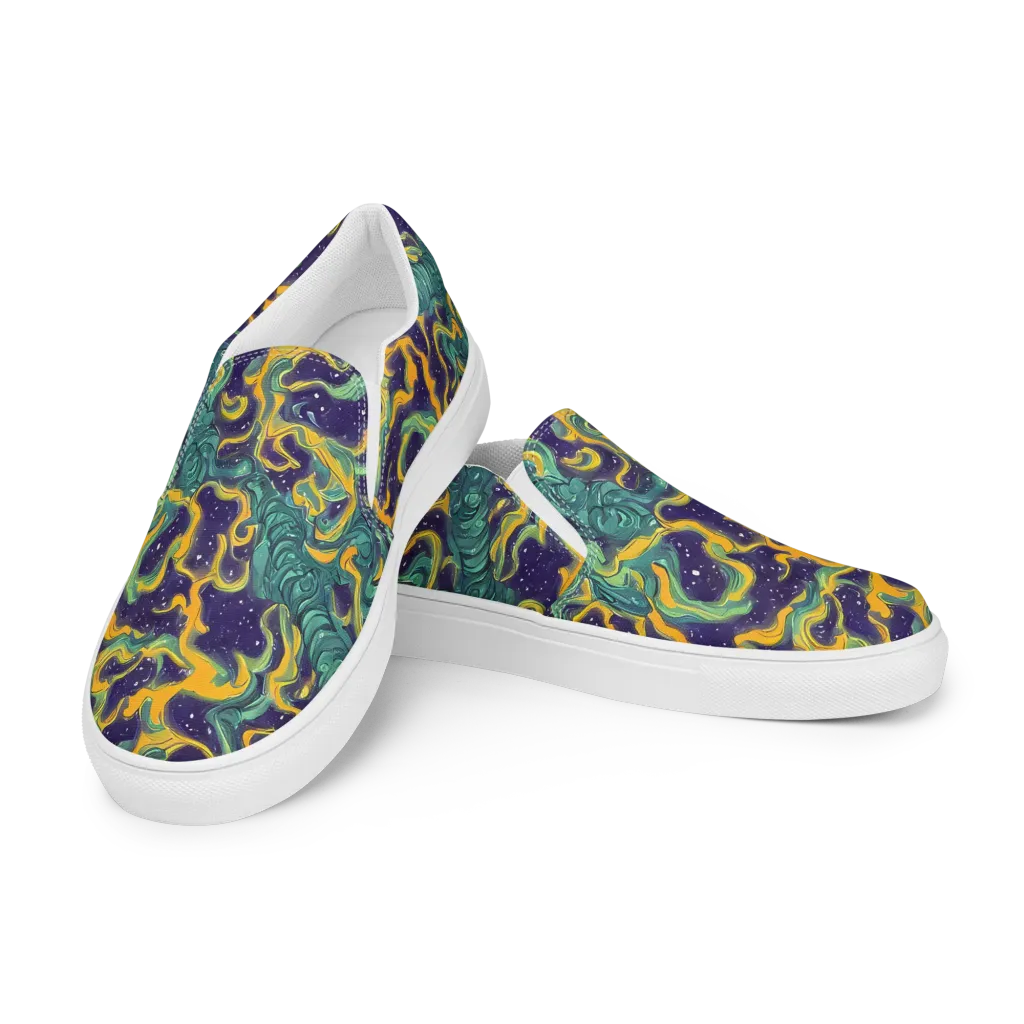 Viridian Eclipse on Men's Slip-On Canvas Shoes — Left Front
