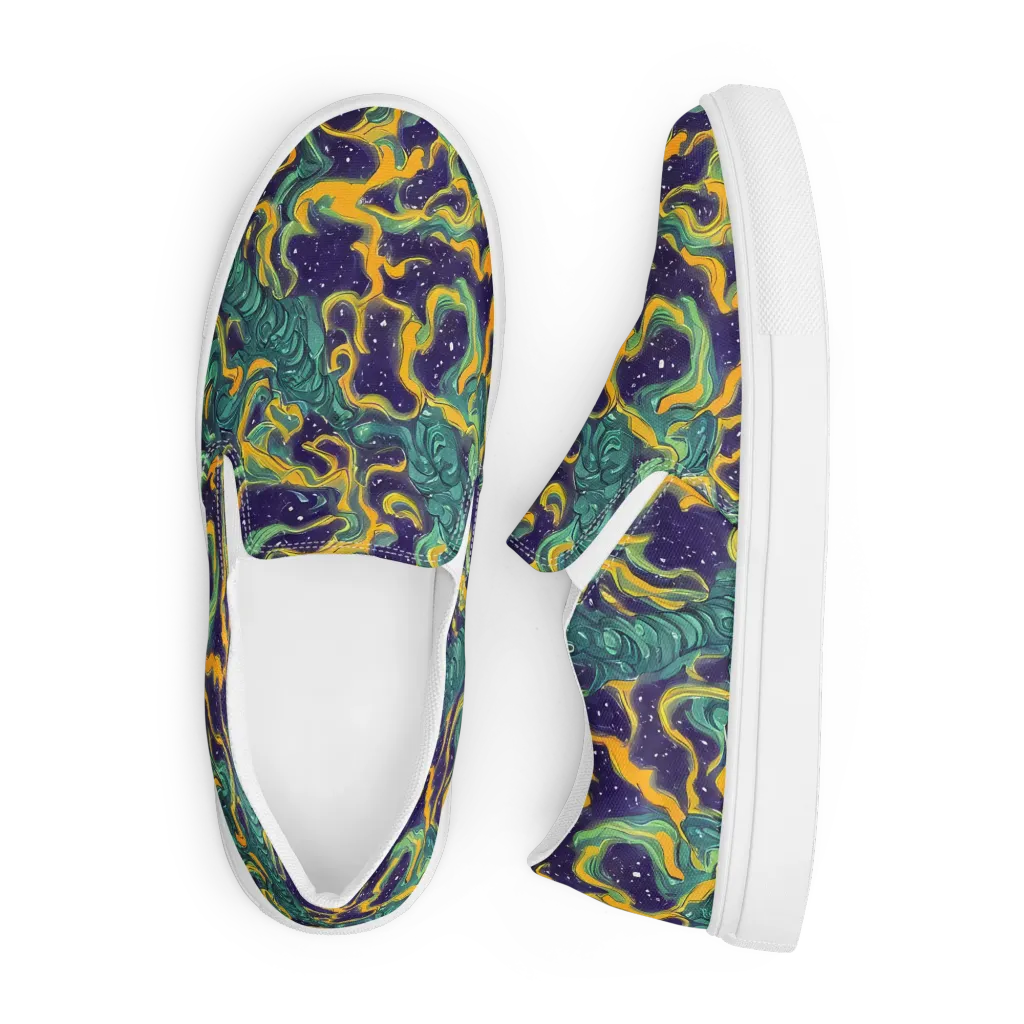 Viridian Eclipse on Men's Slip-On Canvas Shoes — Front