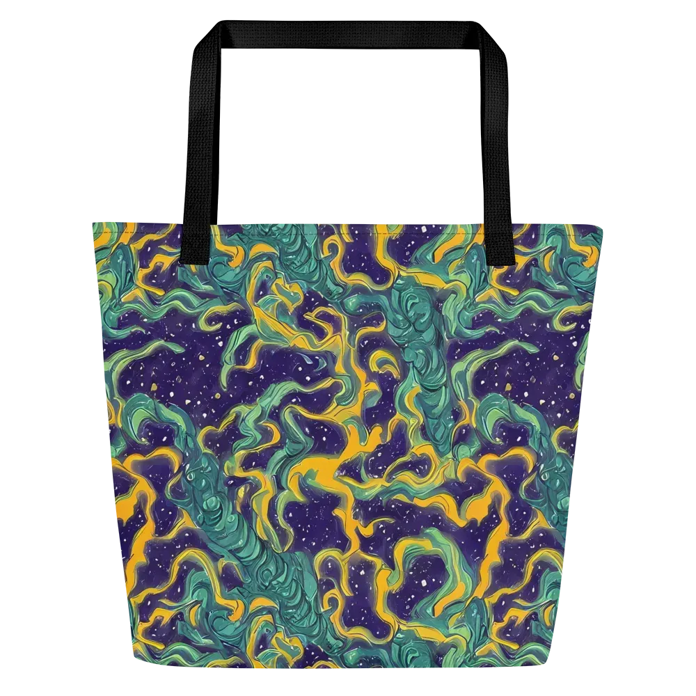 Viridian Eclipse on Large Tote Bag W/ Pocket — Front