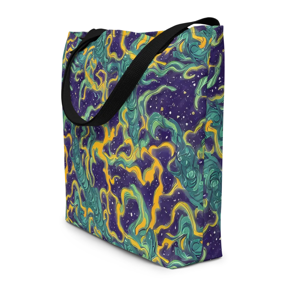 Viridian Eclipse on Large Tote Bag W/ Pocket — Front