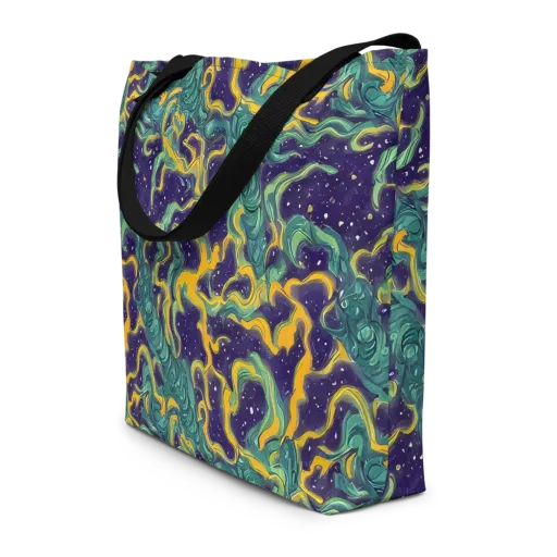 Viridian Eclipse on a Large Tote Bag W/ Pocket