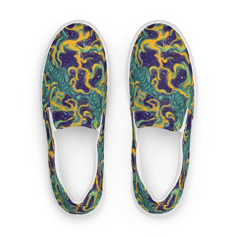 Viridian Eclipse on Women's Slip-On Canvas Shoes — Front