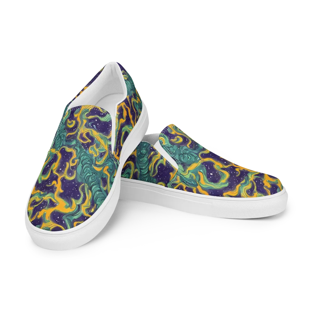 Viridian Eclipse on Women's Slip-On Canvas Shoes — Left Front