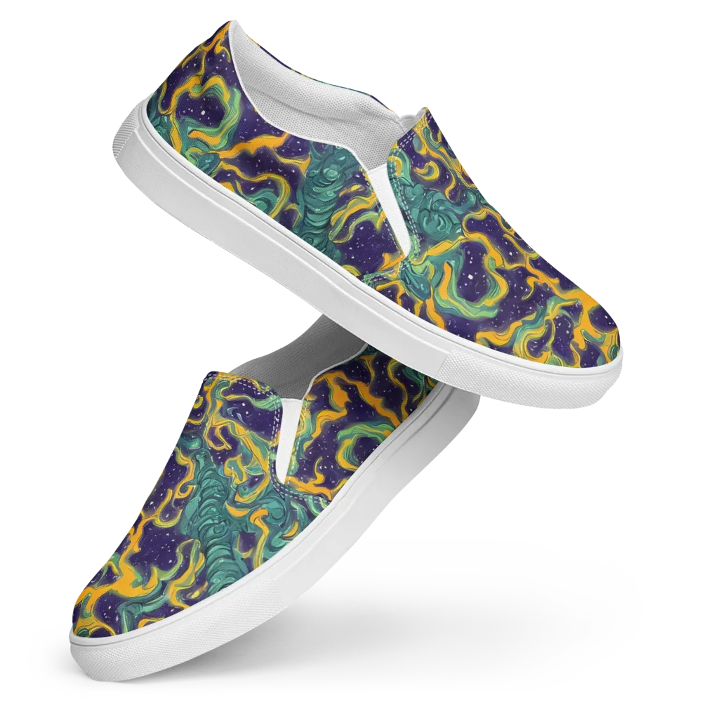 Viridian Eclipse on Women's Slip-On Canvas Shoes — Front