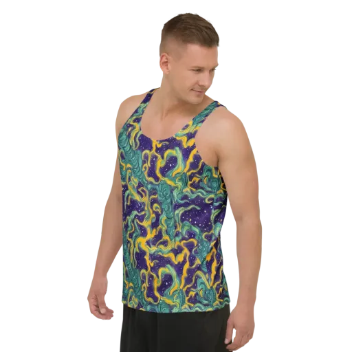 Viridian Eclipse on a Men's Tank Top