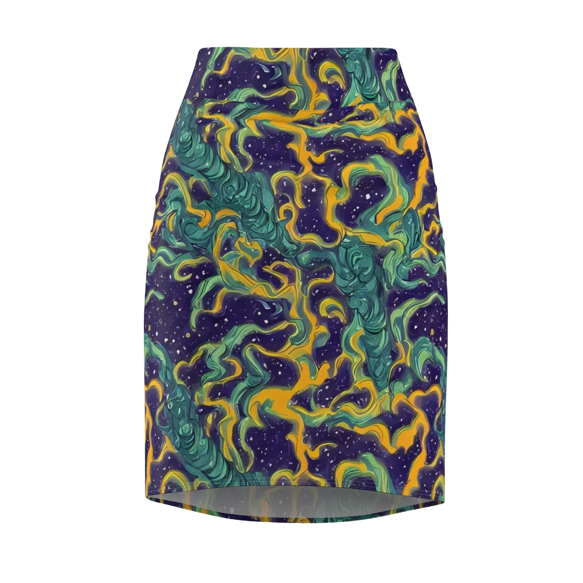 Viridian Eclipse on Pencil Skirt — Front