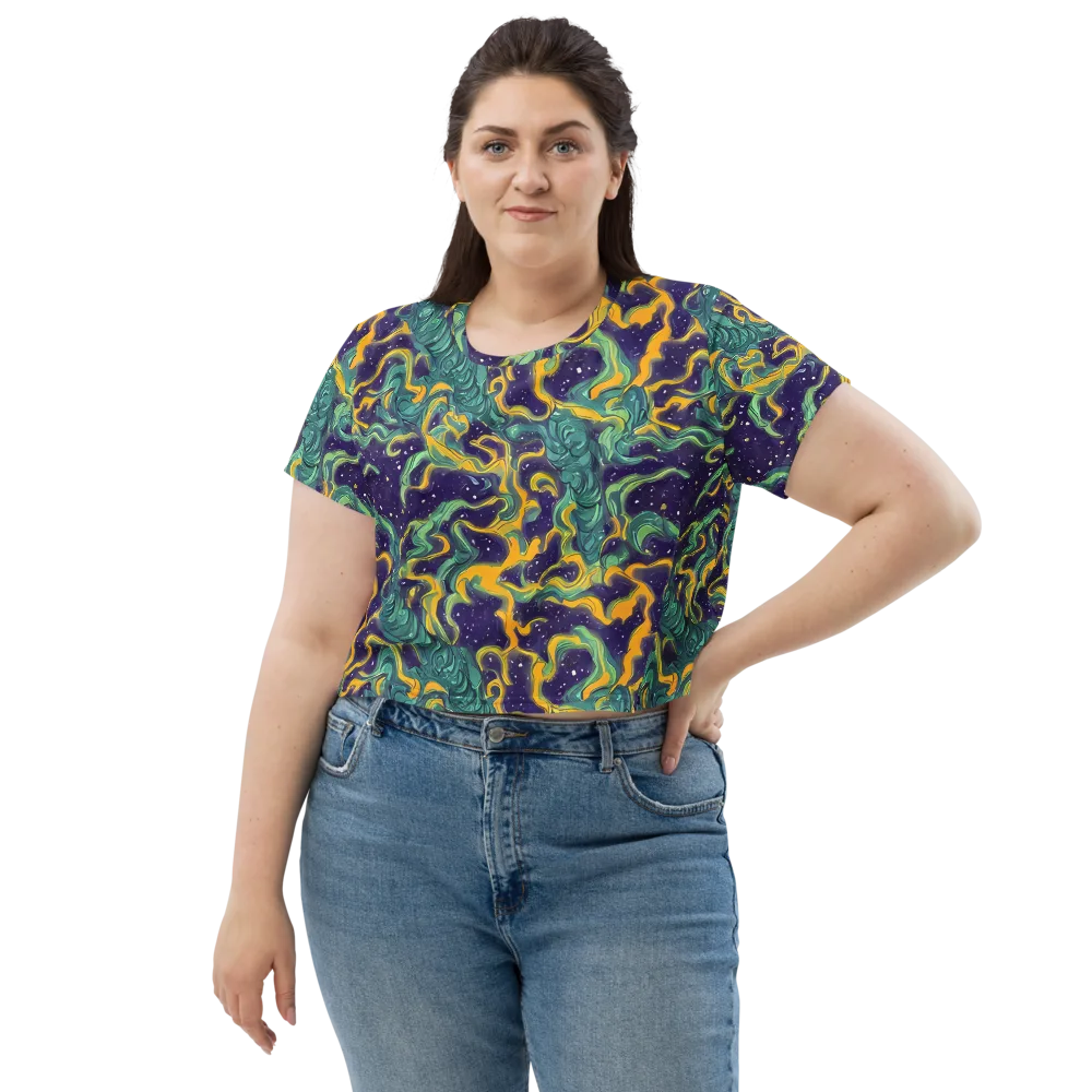 Viridian Eclipse on Crop Tee — Front
