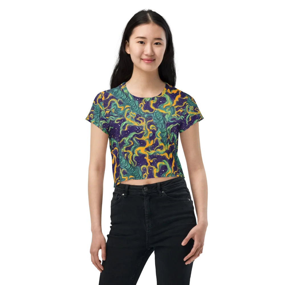 Viridian Eclipse on Crop Tee — Front