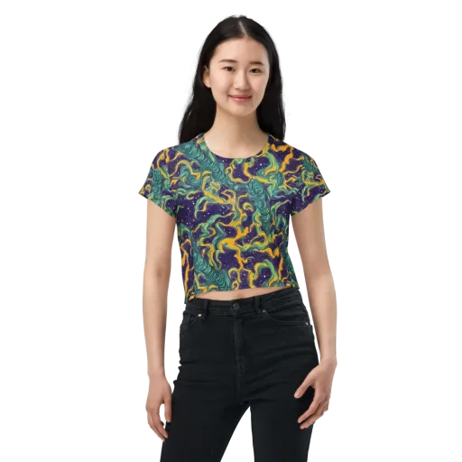 Viridian Eclipse on a Crop Tee