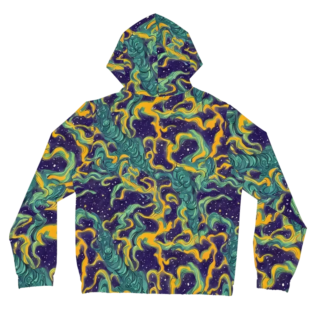 Viridian Eclipse on Women's Full-Zip Hoodie — Back