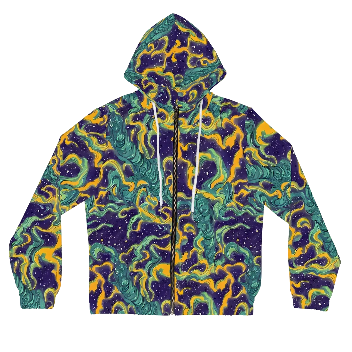 Viridian Eclipse on Women's Full-Zip Hoodie — Front