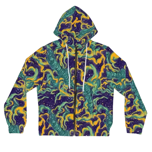 Viridian Eclipse on a Women's Full-Zip Hoodie