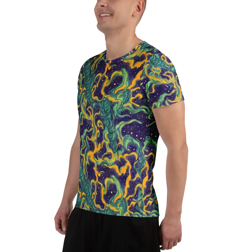 Viridian Eclipse on Men's Athletic T-Shirt — Left