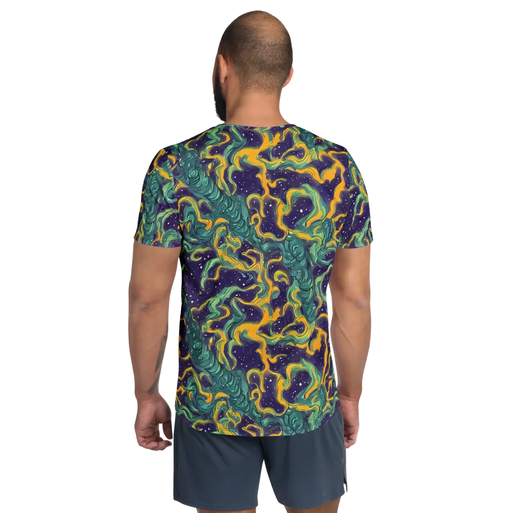 Viridian Eclipse on Men's Athletic T-Shirt — Back
