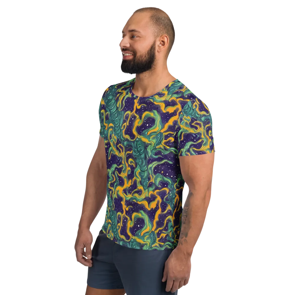 Viridian Eclipse on Men's Athletic T-Shirt — Left