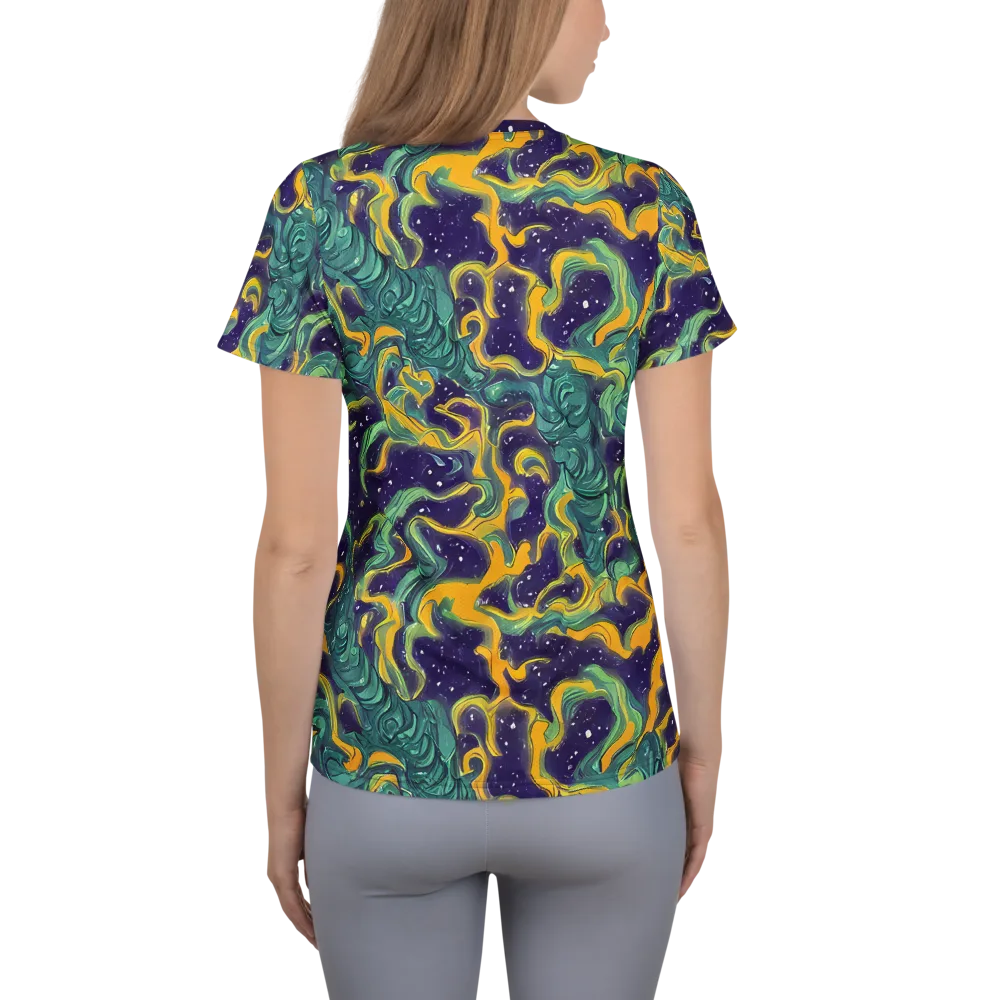 Viridian Eclipse on Women's Athletic T-Shirt — Back
