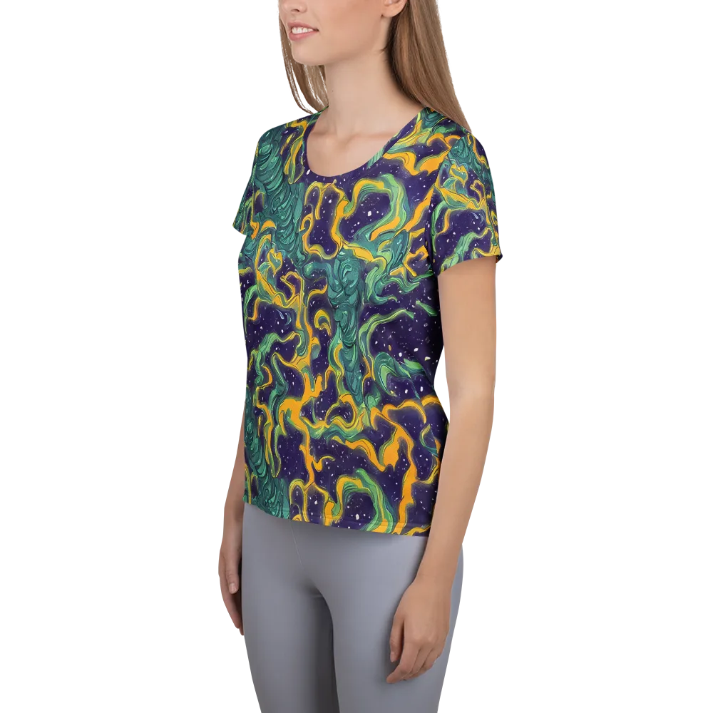 Viridian Eclipse on Women's Athletic T-Shirt — Left