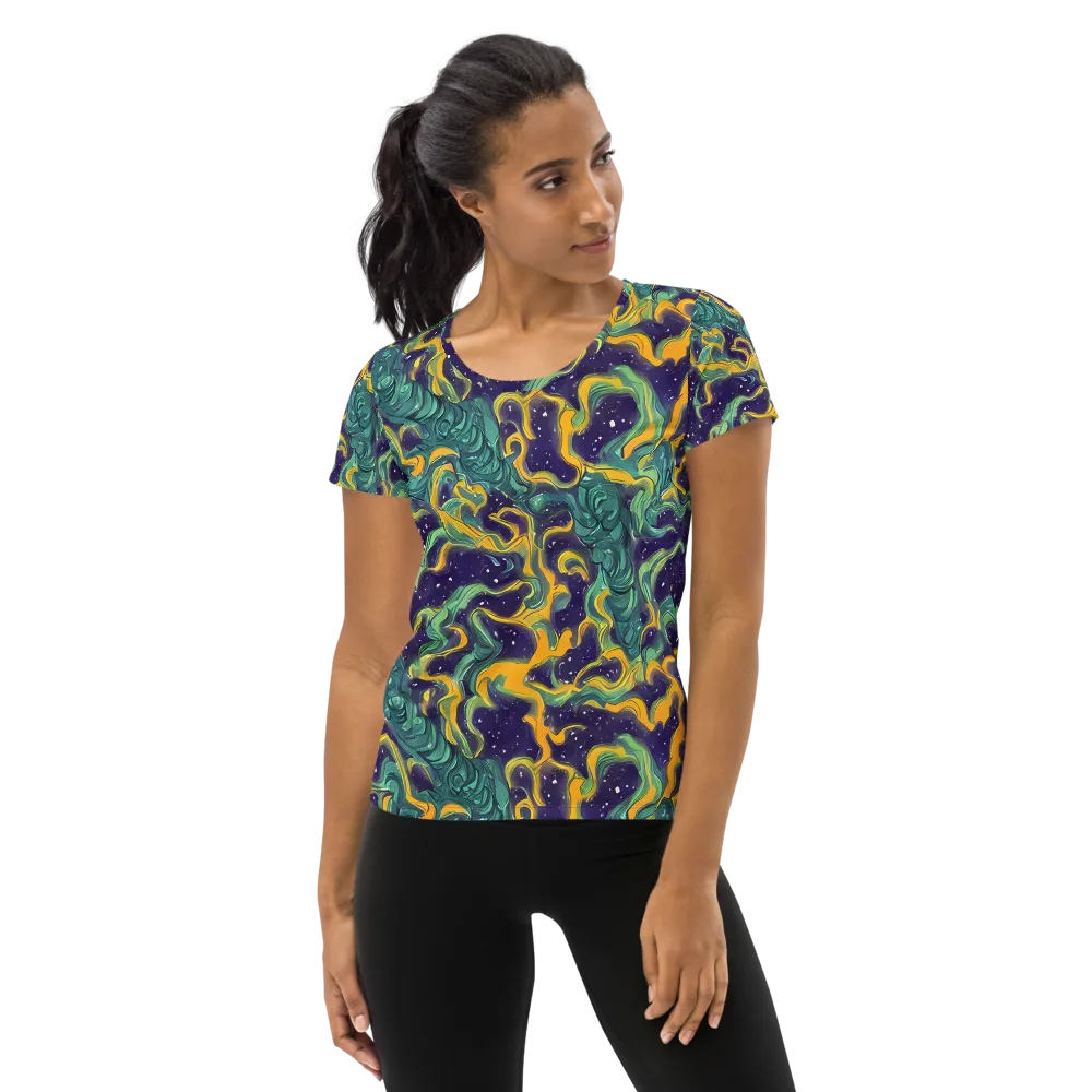 Viridian Eclipse on Women's Athletic T-Shirt — Front