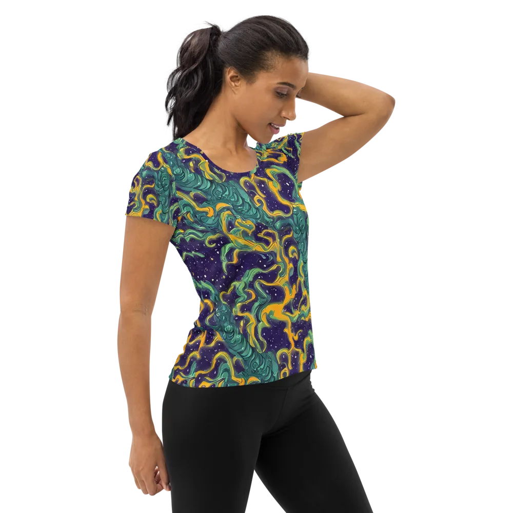 Viridian Eclipse on Women's Athletic T-Shirt — Right