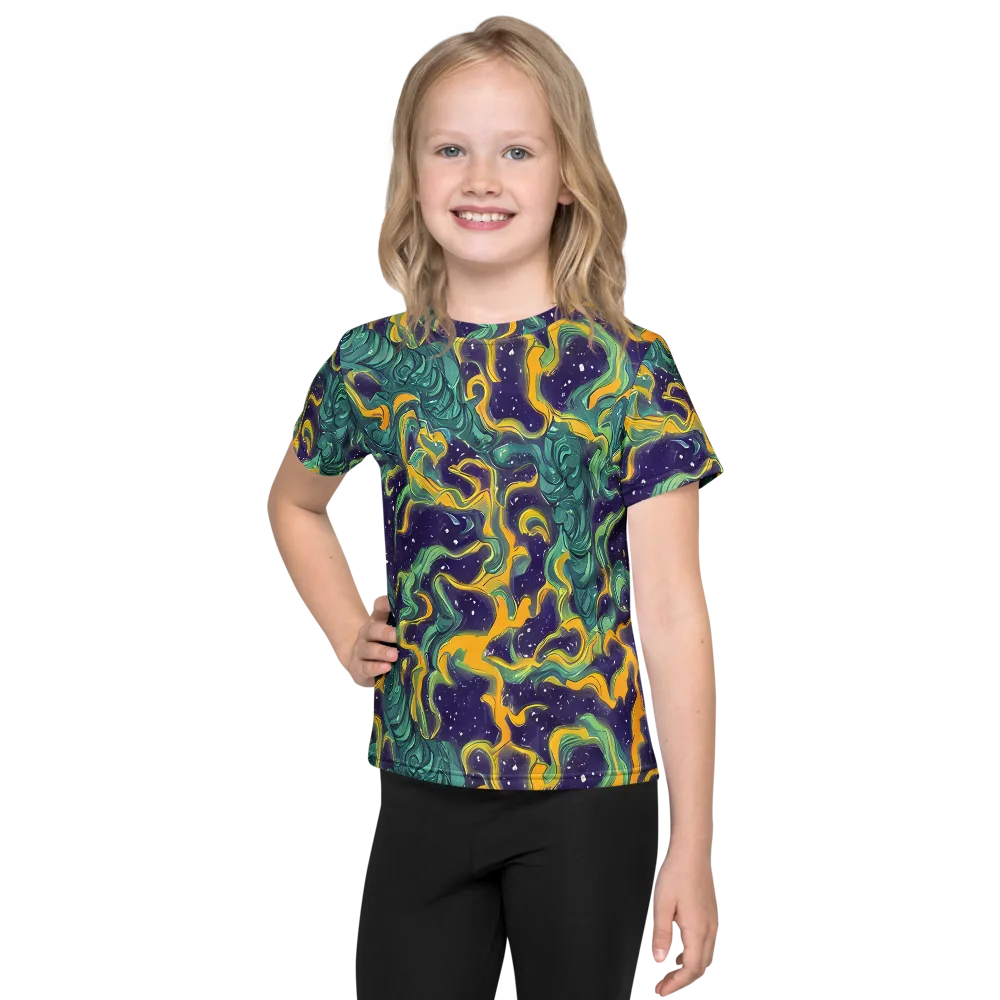 Viridian Eclipse on Kids Crew Neck T-Shirt — Front
