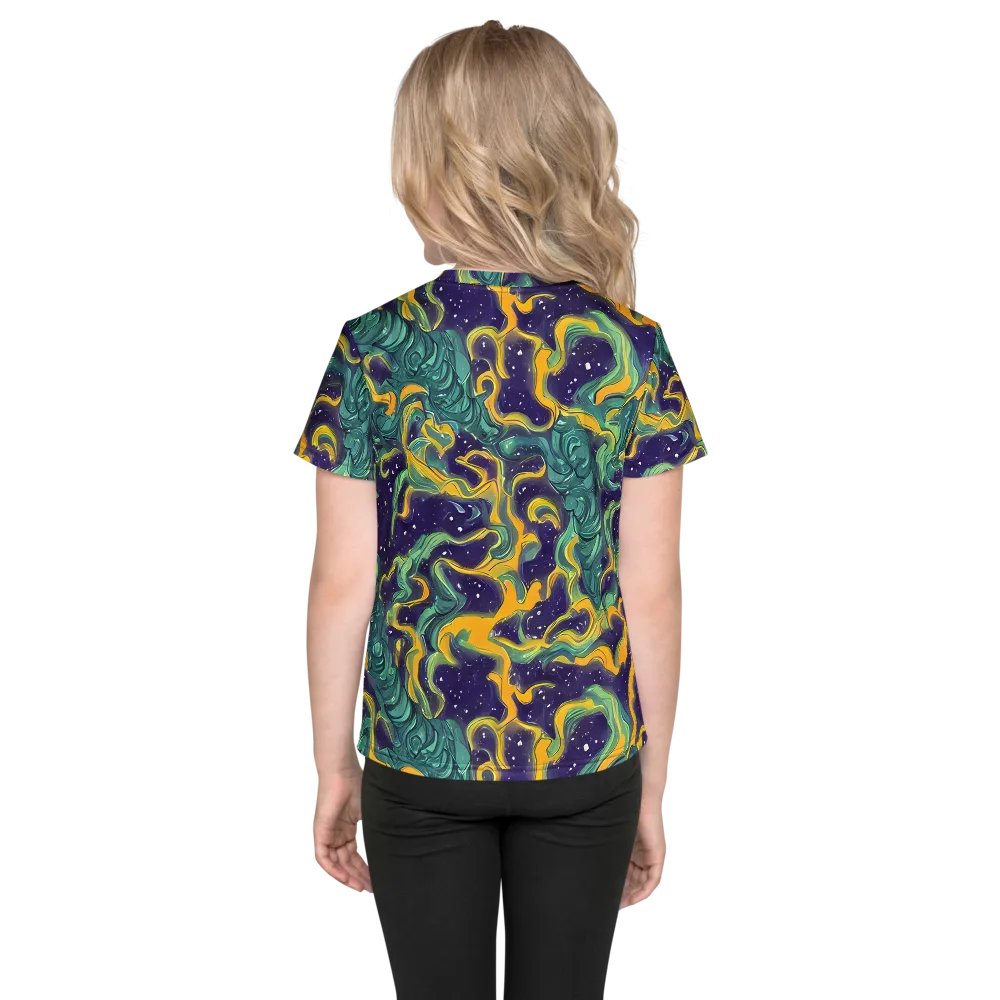 Viridian Eclipse on Kids Crew Neck T-Shirt — Back