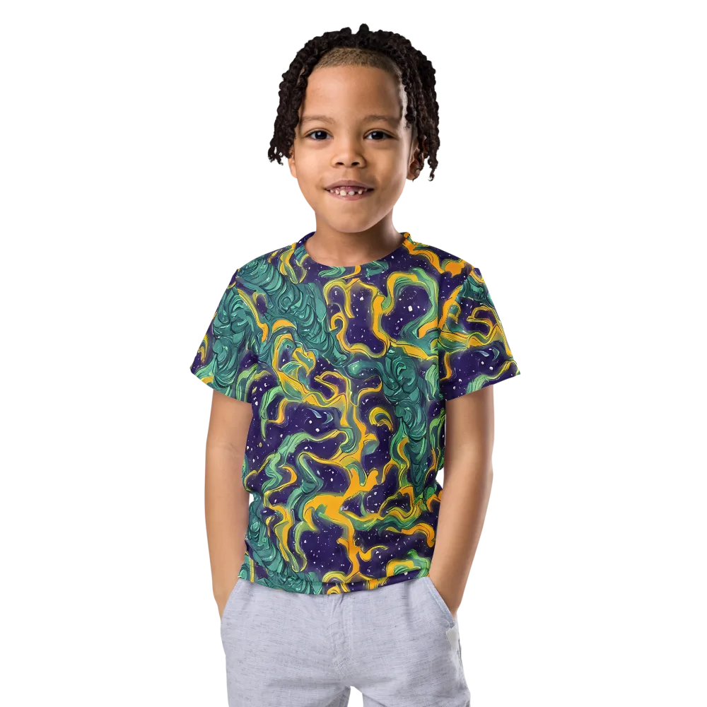 Viridian Eclipse on Kids Crew Neck T-Shirt — Front
