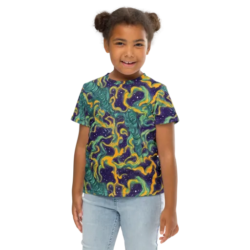 Viridian Eclipse on a Kids Crew Neck T-Shirt