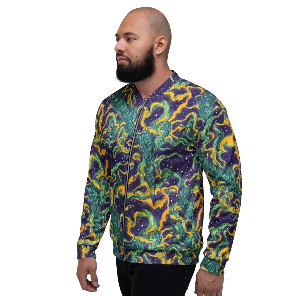 Viridian Eclipse on Bomber Jacket — Left