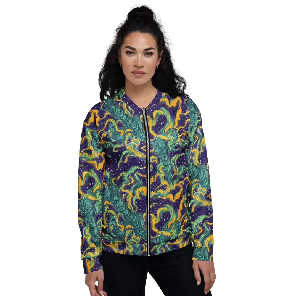 Viridian Eclipse on Bomber Jacket — Front