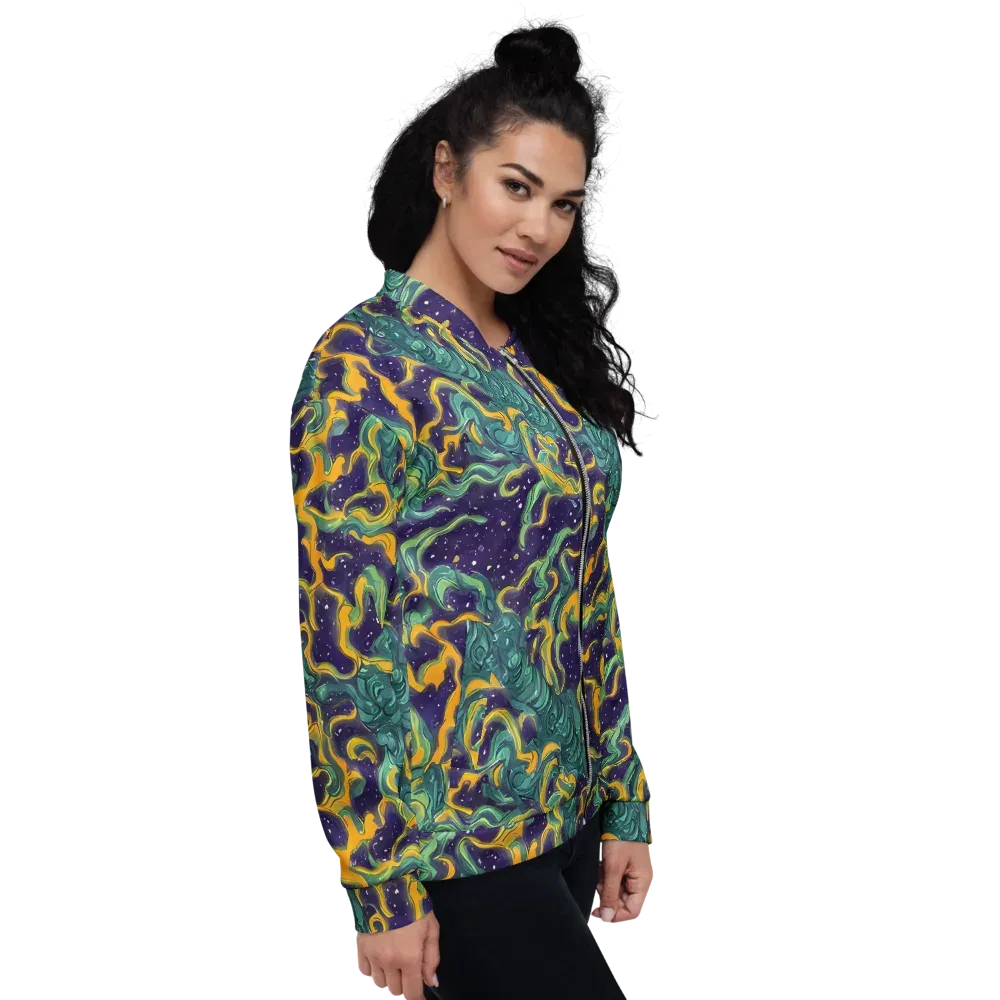 Viridian Eclipse on Bomber Jacket — Right