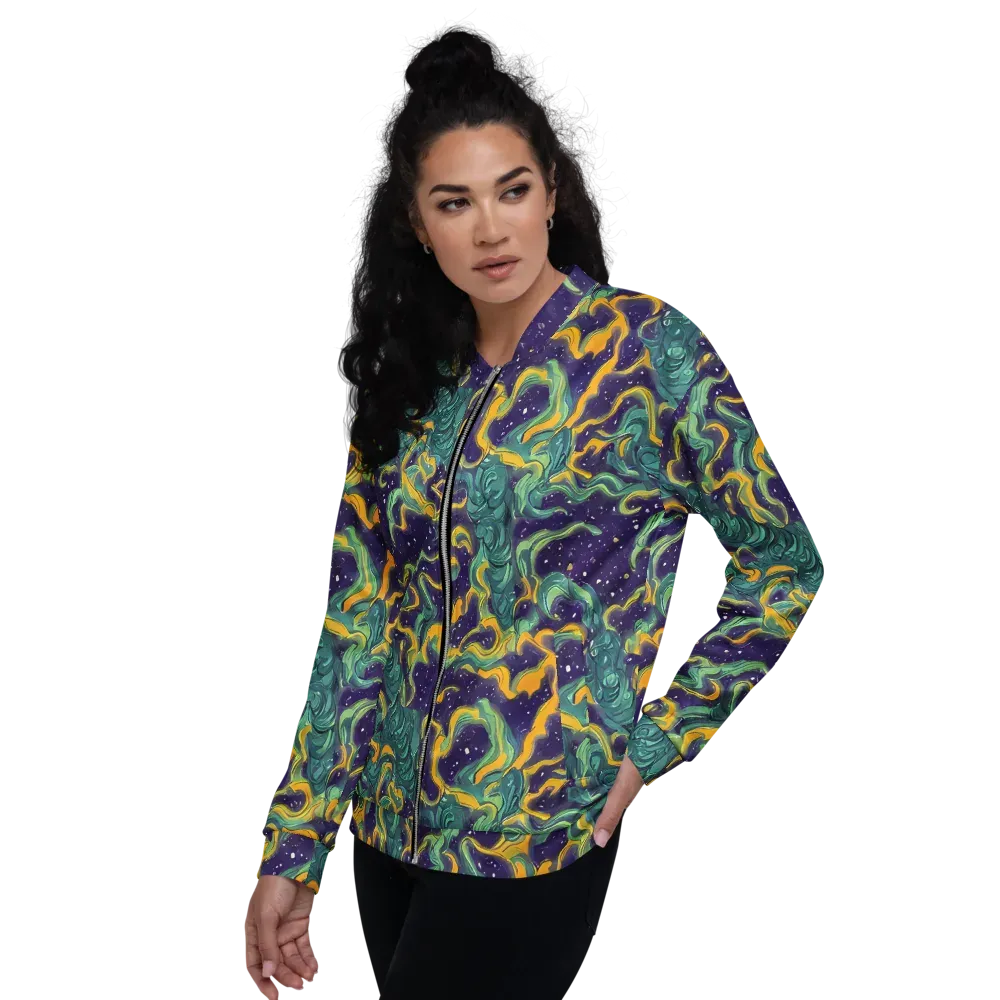 Viridian Eclipse on Bomber Jacket — Left