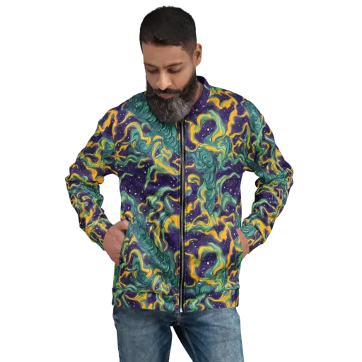 Viridian Eclipse on a Bomber Jacket