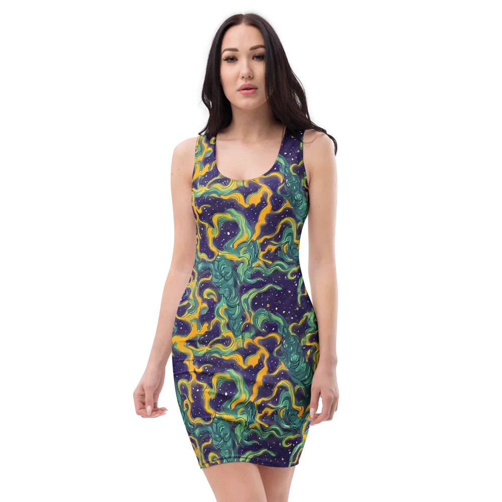 Viridian Eclipse on Bodycon Dress — Front
