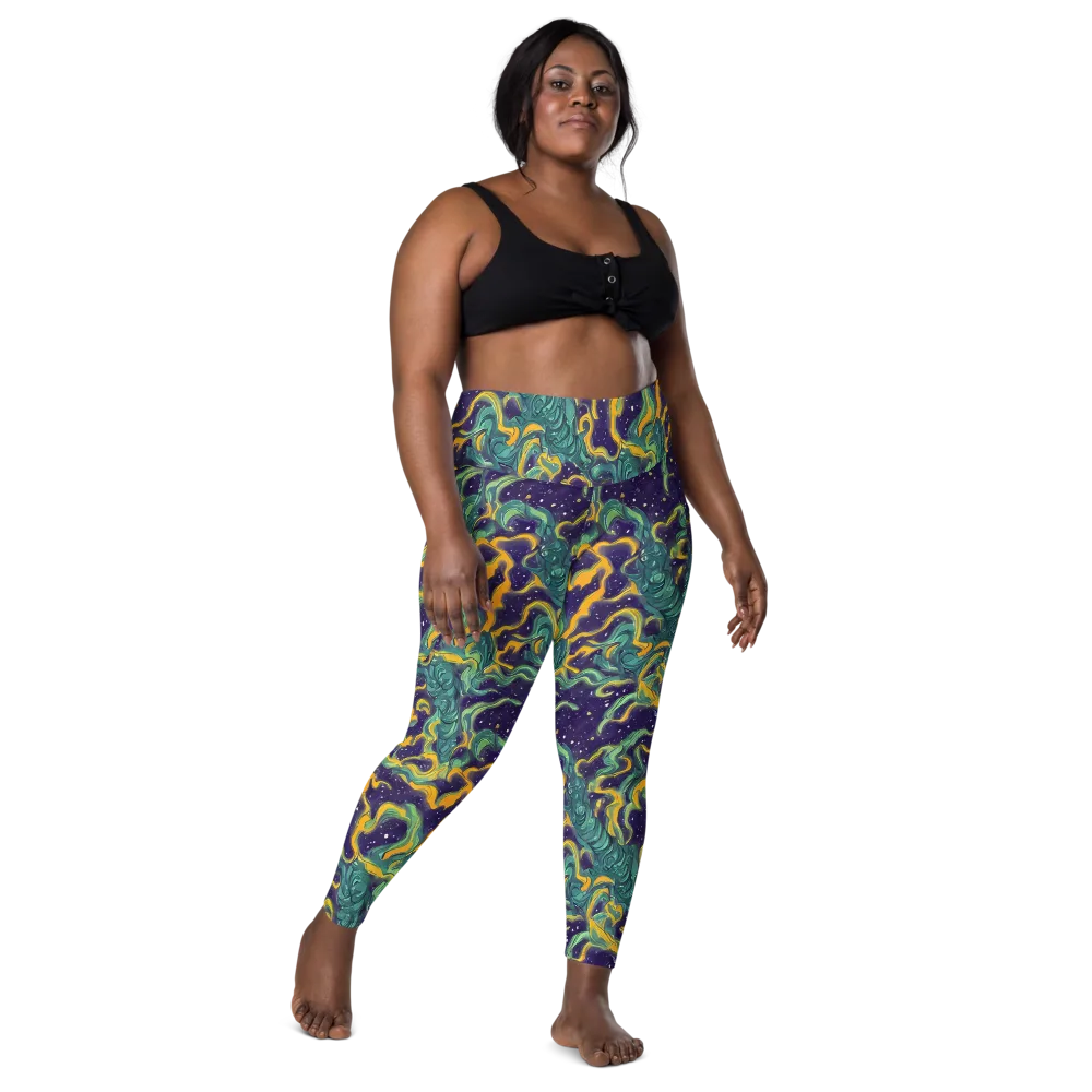 Viridian Eclipse on Leggings with Pockets — Front