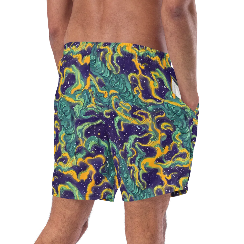 Viridian Eclipse on Swim Trunks — Right Back