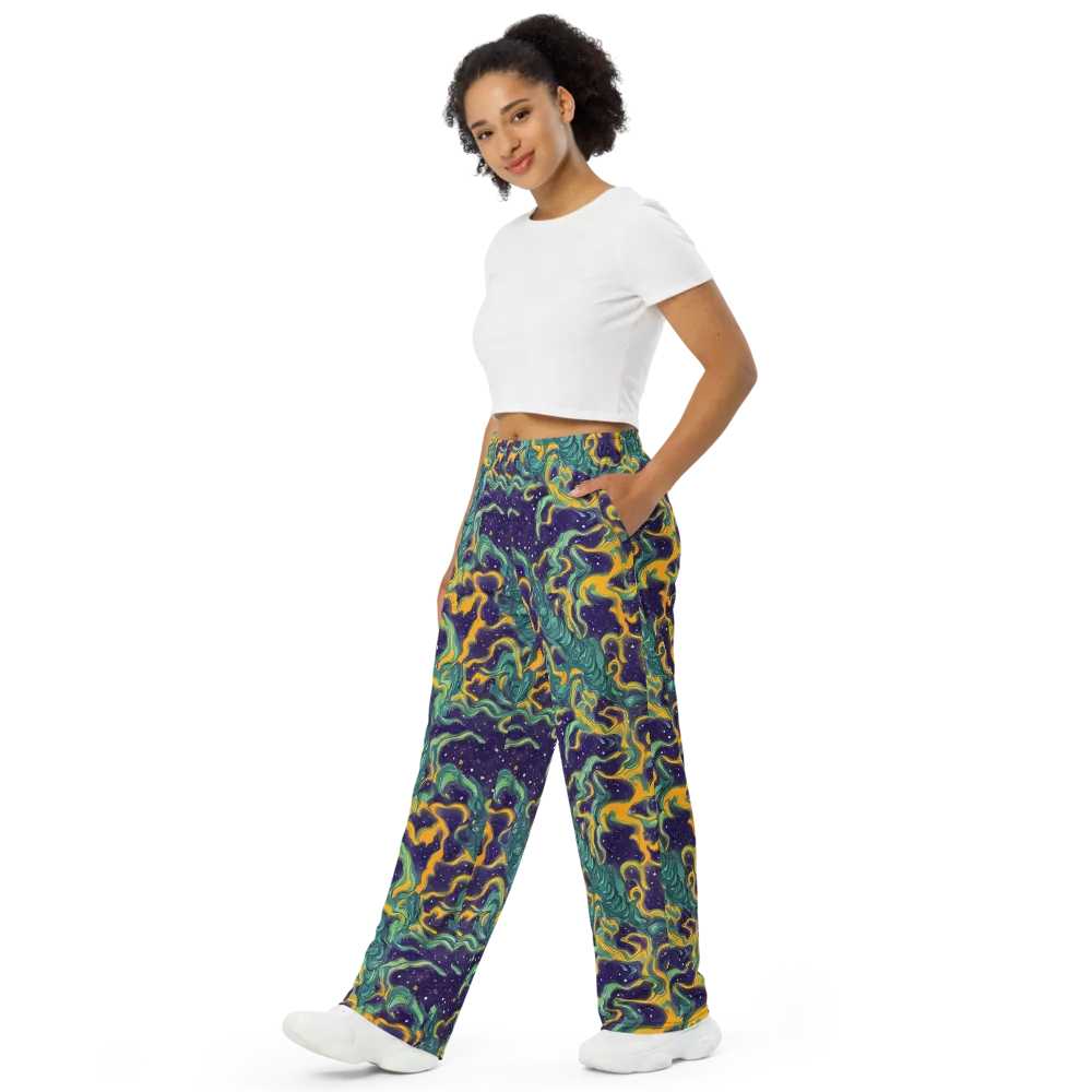 Viridian Eclipse on Wide-Leg Pants — Left Front