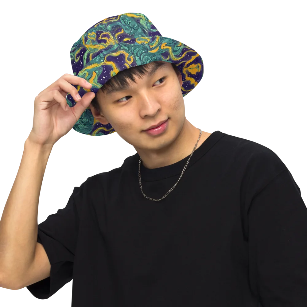 Viridian Eclipse on Reversible Bucket Hat — Front Inside