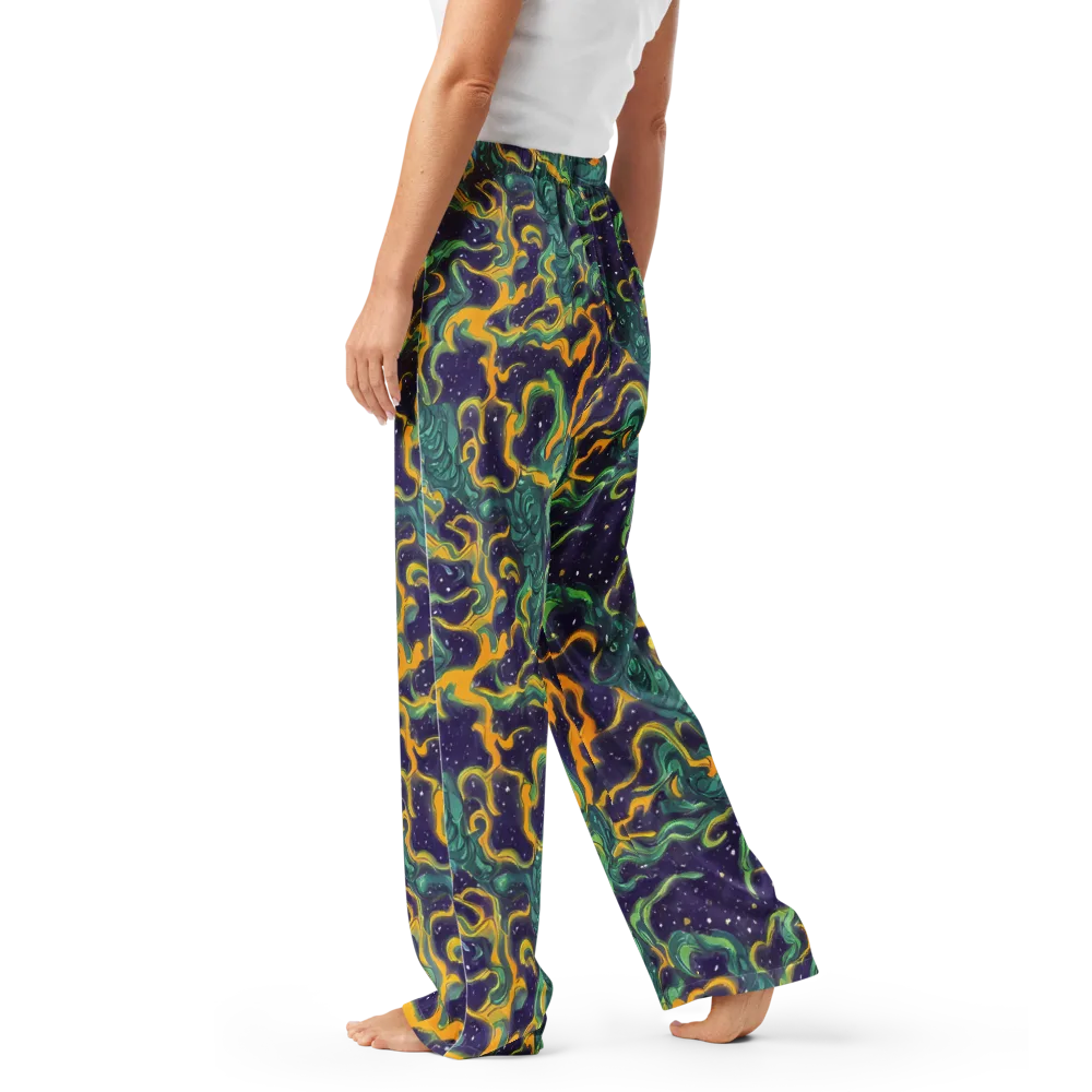 Viridian Eclipse on Women's Pajama Pants — Left