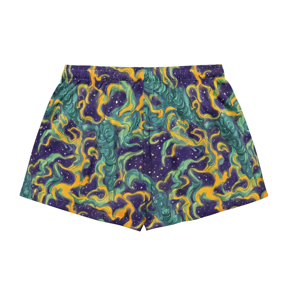 Viridian Eclipse on Women's Pajama Shorts — Back
