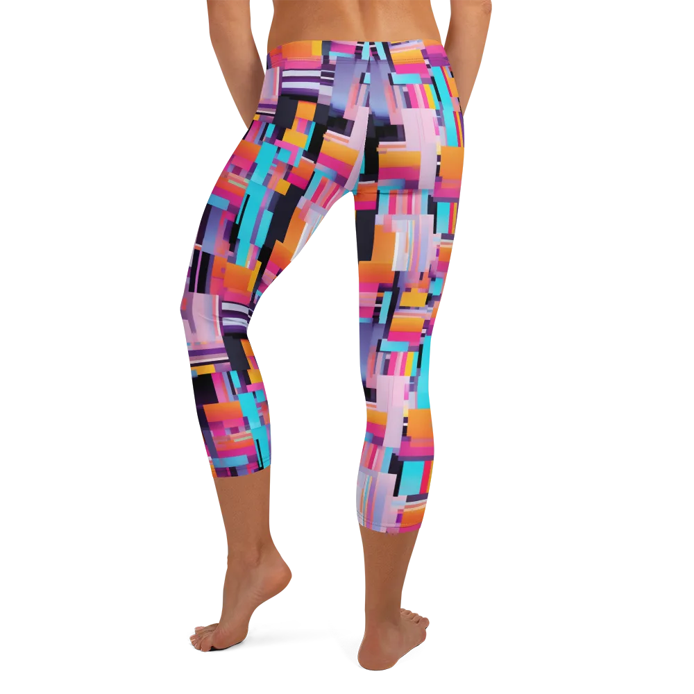 Chromatic Circuit on Capri Leggings — Back