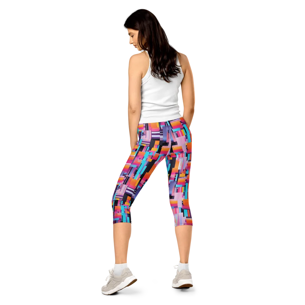 Chromatic Circuit on Capri Leggings — Back