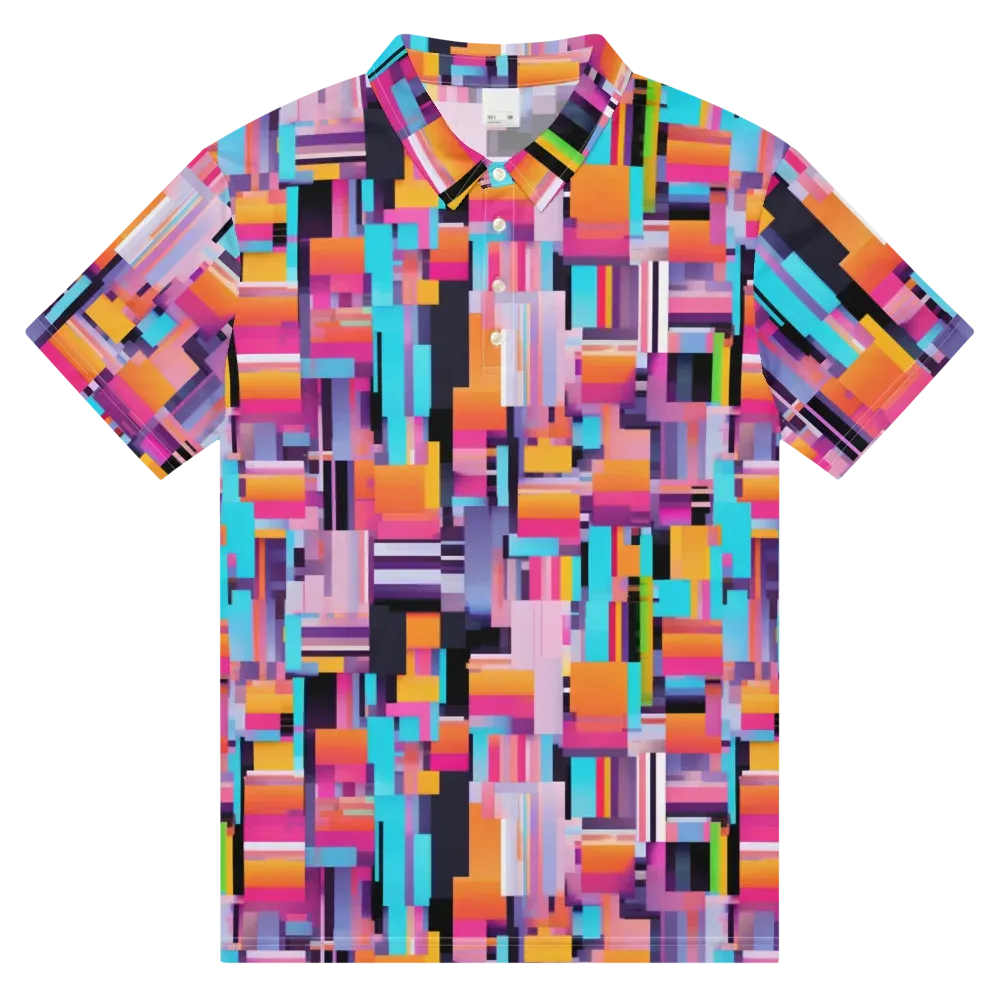 Chromatic Circuit on Men's Slim Fit Polo Shirt — Front