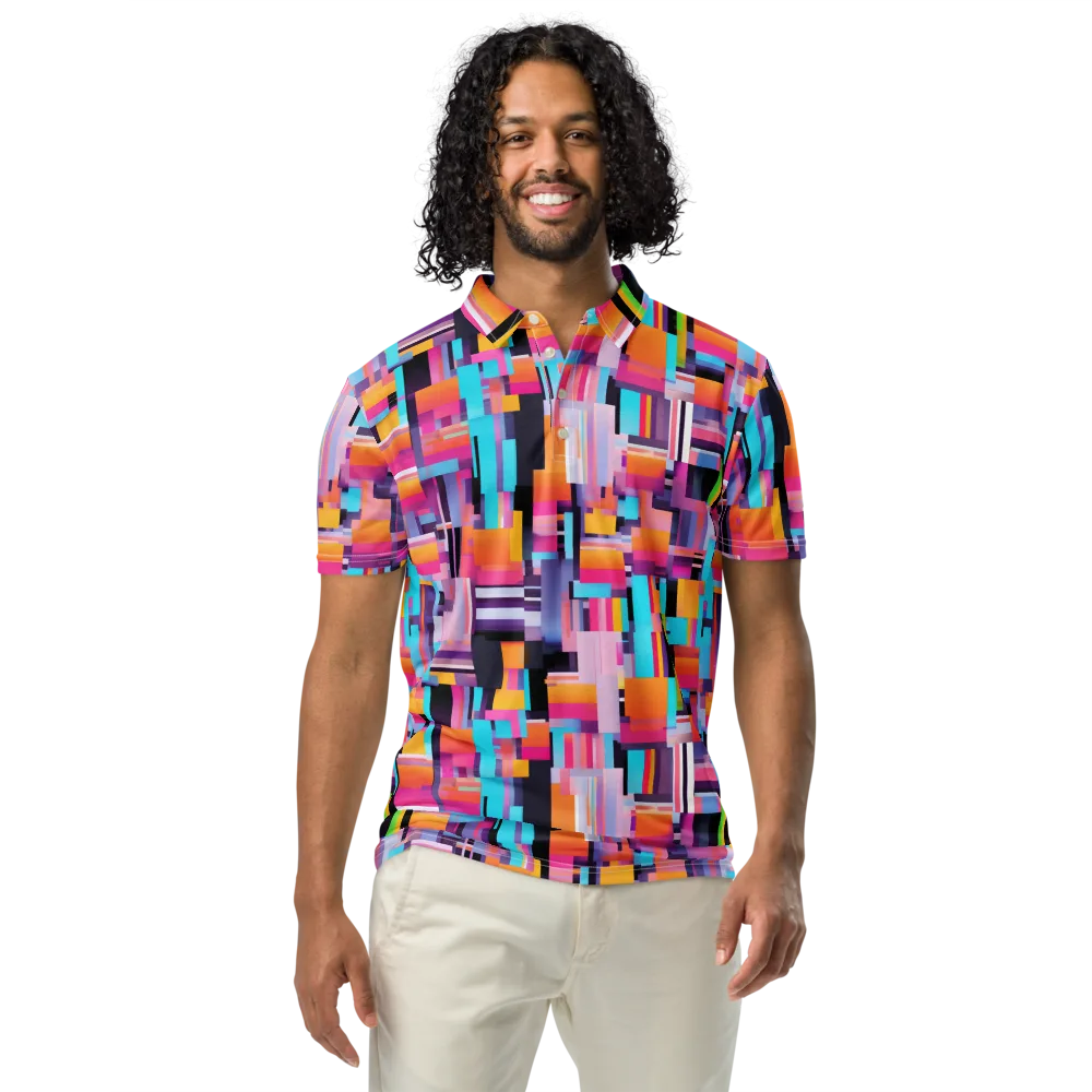 Chromatic Circuit on Men's Slim Fit Polo Shirt — Front