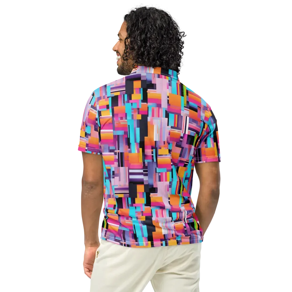Chromatic Circuit on Men's Slim Fit Polo Shirt — Back