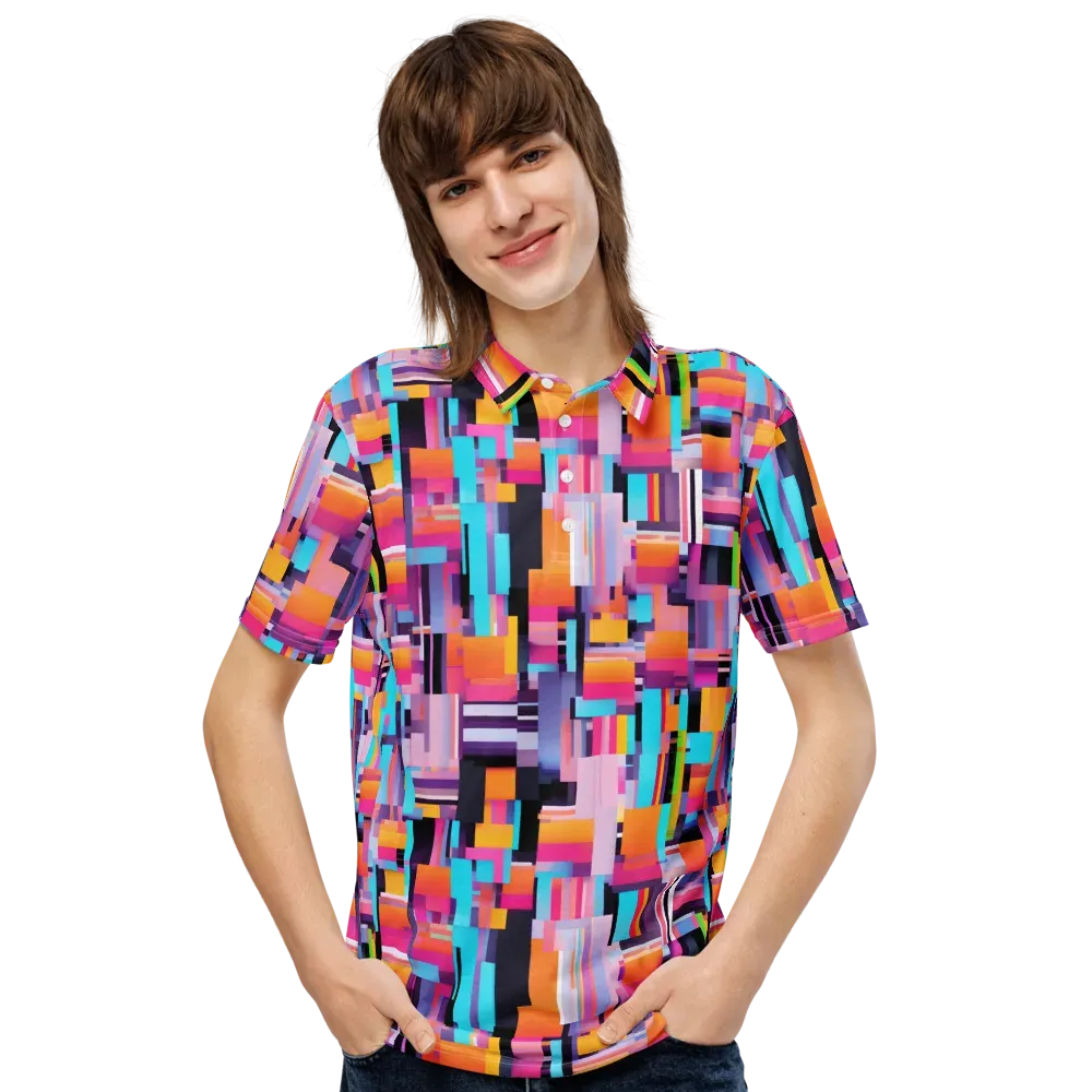 Chromatic Circuit on Men's Slim Fit Polo Shirt — Front