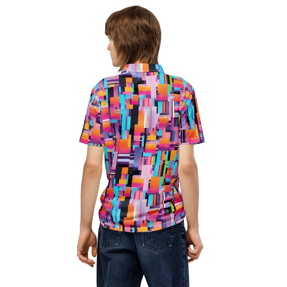 Chromatic Circuit on Men's Slim Fit Polo Shirt — Back