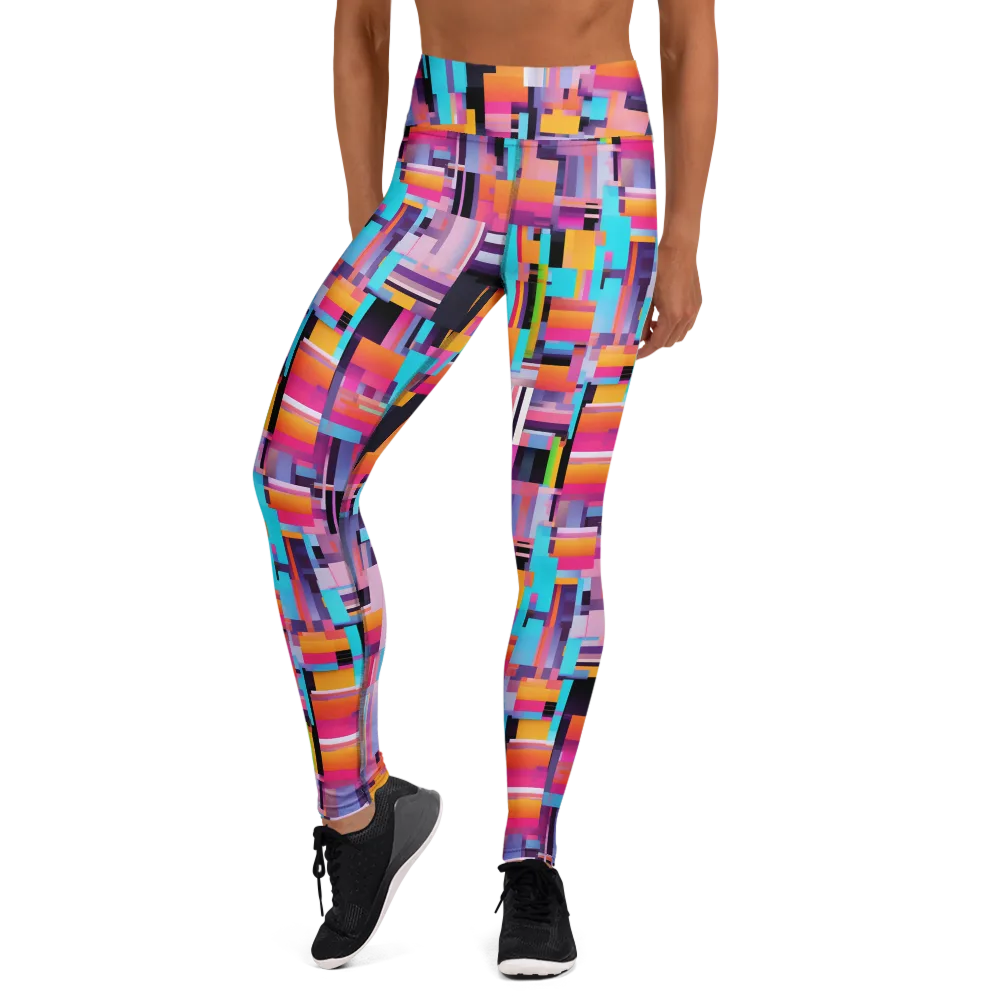 Chromatic Circuit on Yoga Leggings — Front