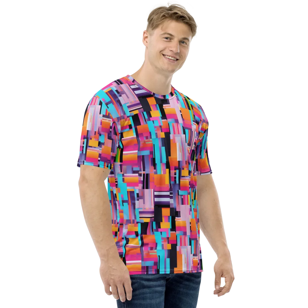 Chromatic Circuit on Men's Crew Neck T-Shirt — Right