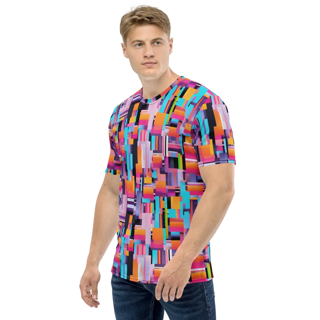 Chromatic Circuit on Men's Crew Neck T-Shirt — Left
